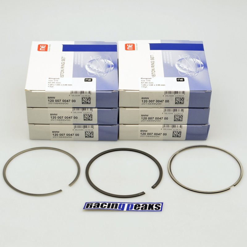 Steel nitrided piston rings x6 for BMW S54B32 M3 Z3 Z4 S54 3.2L