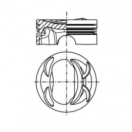 Mahle piston 75.50 x1 for Citroen Peugeot C3 C4 DS3 208 2008 308 1.2VTi EB2 HMZ