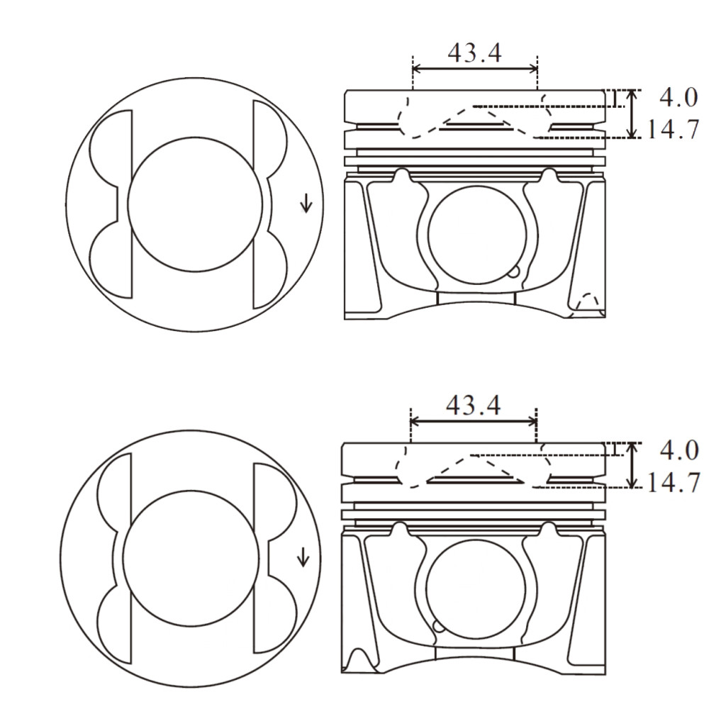 Piston set for Mercedes E320-350 ML320-350 GL320-350 Sprinter 3.0 OM642 2005-15