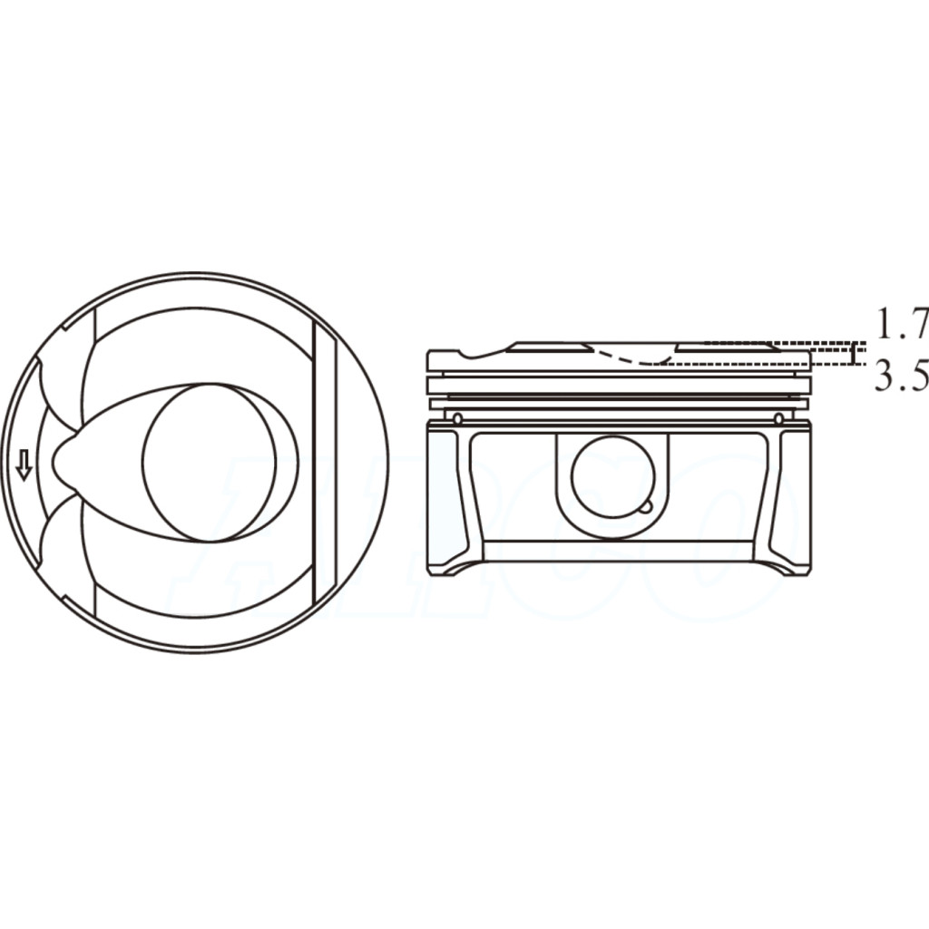 Piston set for Mini Cooper S Peugeot 207 308 3008 5008 1.6T N14B16 5FX 5FY 2006-