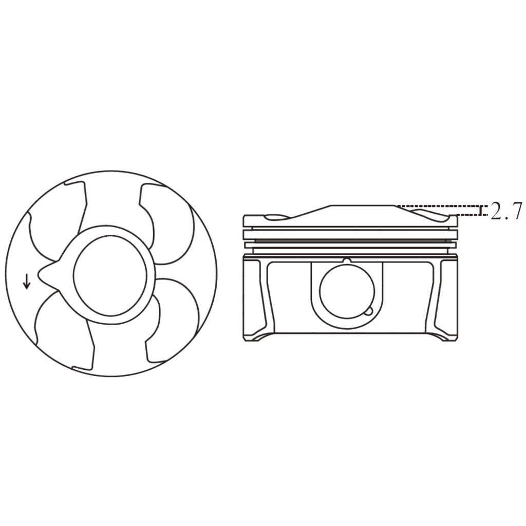 Piston set for Mini Cooper S Countryman Paceman 1.6T 16v N18B16 N13B16 2007-