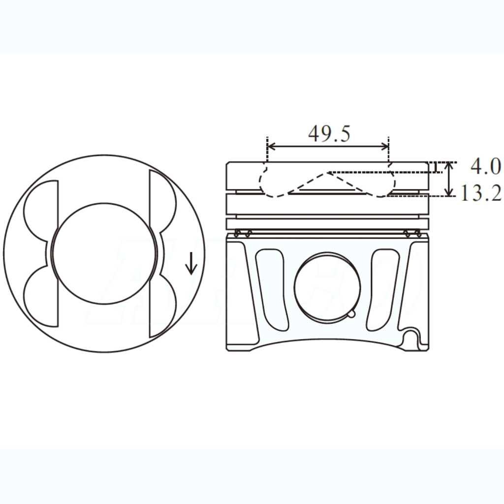 Piston set for Mercedes C-E-GLC-GLK-220-250CDI Viano Sprinter 2.1 OM651 2006-