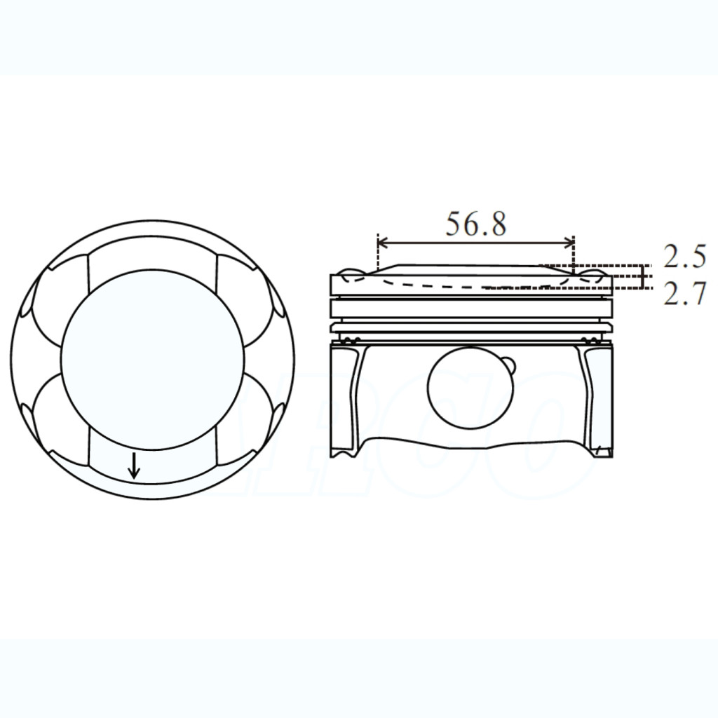 Piston set for Mercedes CL-CLS-E-GL-ML-500-550 4.7T v8 M278 2011-