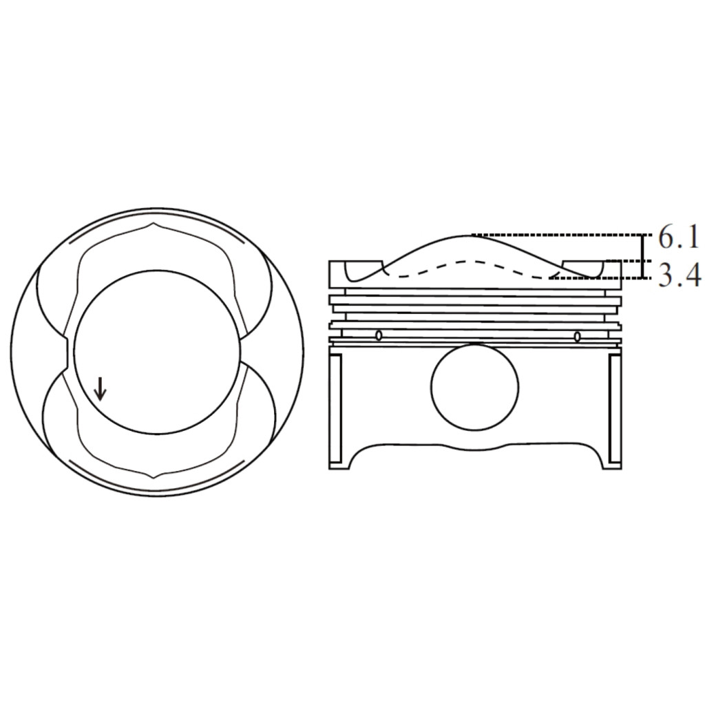 Piston set for Ford Focus Kuga Escape Fusion Mondeo C-S-Max 1.5 EcoBoost 2014-