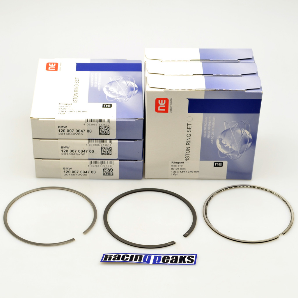 Steel nitrided piston rings x6 for BMW S54B32 M3 Z3 Z4 S54 3.2L