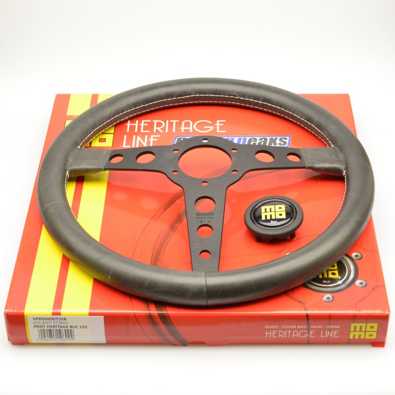 MOMO Prototipo Heritage leather steering wheel 350mm SILVER race sport tuning