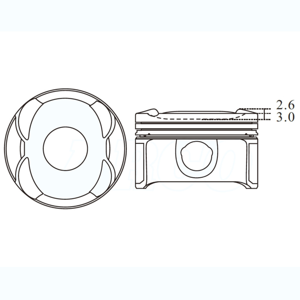 Piston set for Citroen Peugeot C3 C4 DS3 108 208 2008 308 1.2 VTi EB2 HMP HMZ