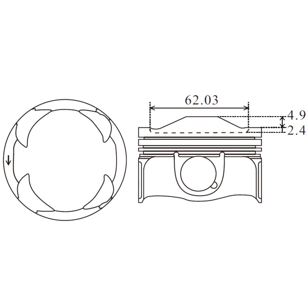 Engine piston set for Peugeot 208 2008 3008 Citroen C3 C4 DS3 DS4 1.2THP HNZ EB2