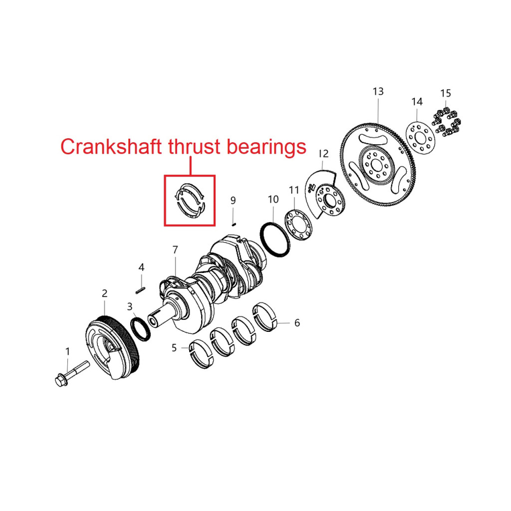 Thrust bearings for Jeep Grand Cherokee EXF RAM 1500 EcoDiesel 3.0 L630 A630