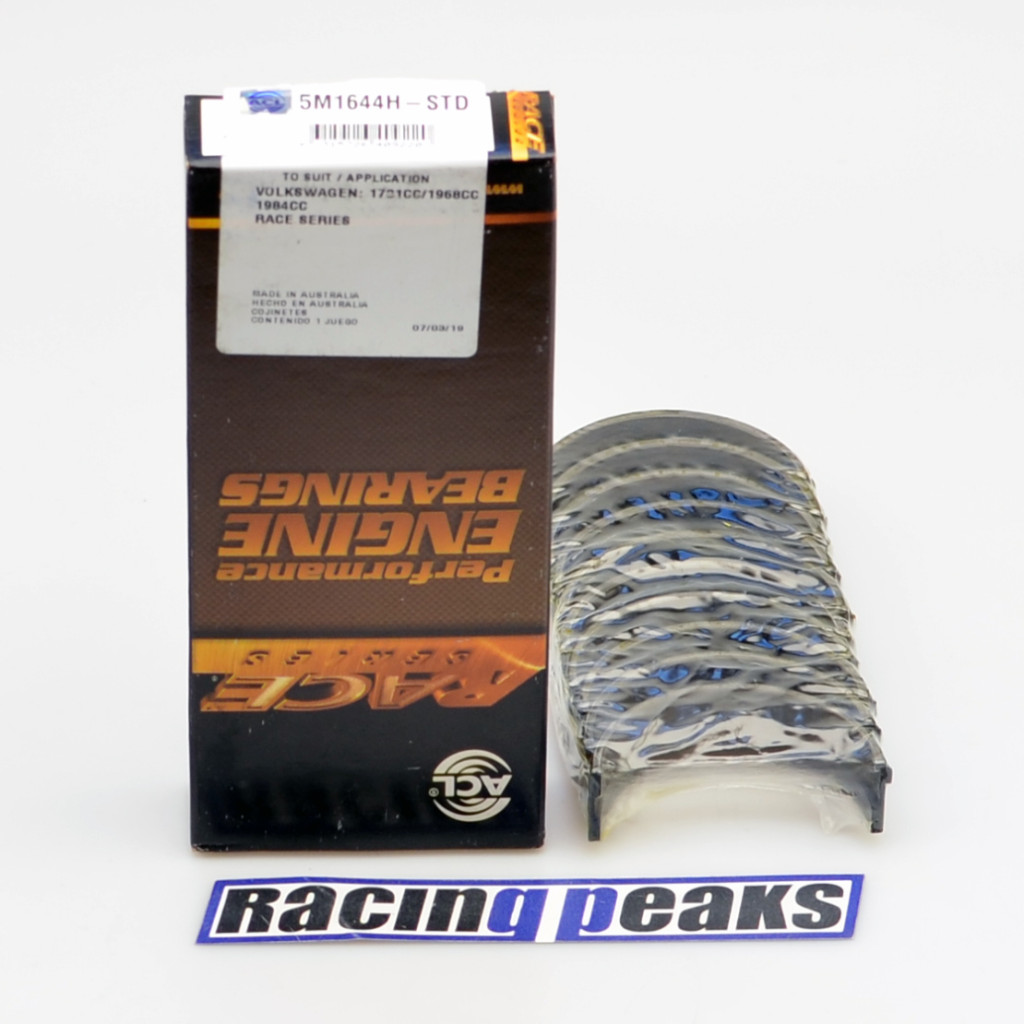 ACL Race 5M1644H main bearings for Audi VW 1.6L 1.8L 2.0L turbo 8v 16v 83-03