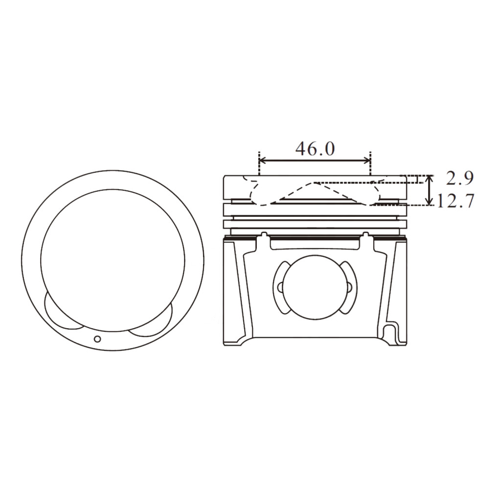 Piston set for KIA Optima Sportage 1.7CRDi 2010- D4FD 234102A915