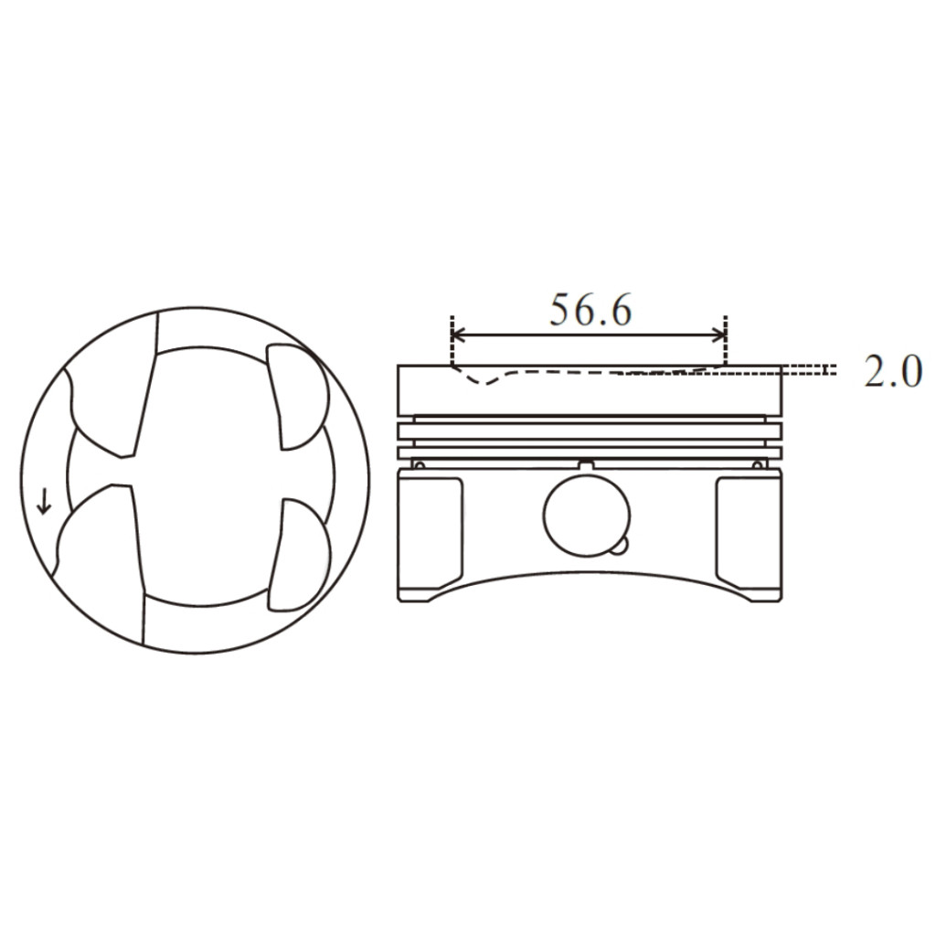 Piston set for Peugeot 207 2008 3008 508 Partner C3 C4 DS3 DS4 1.6VTi 0628.T1
