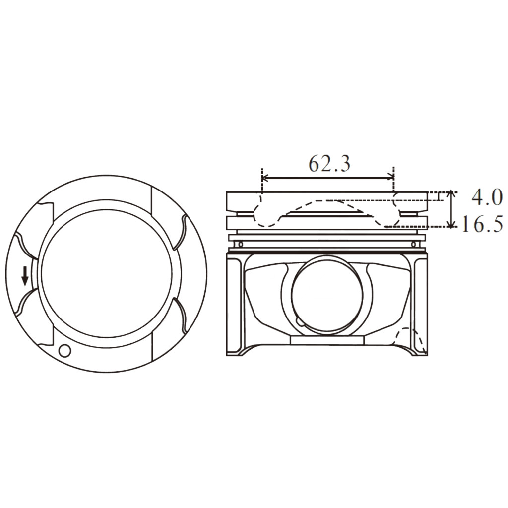 Piston set for Toyota Dyna Hilux Land Cruiser Prado 3.0 D4D 2011- 13101-30170