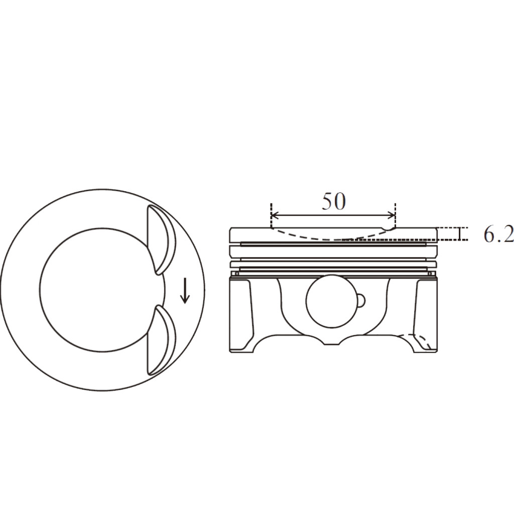 Piston set for Audi A3 A4 A5 TT 1.8TFSi CDAA CDHA CDHB 2007-