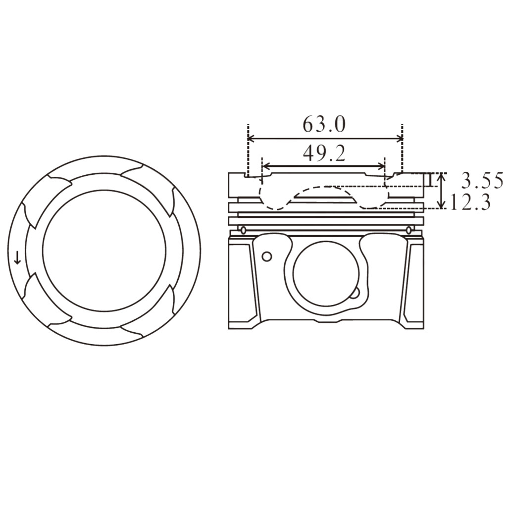 Piston set fits Hyundai i30 i40 Tucson Kona 1.6 CRDi D4FE 2018-
