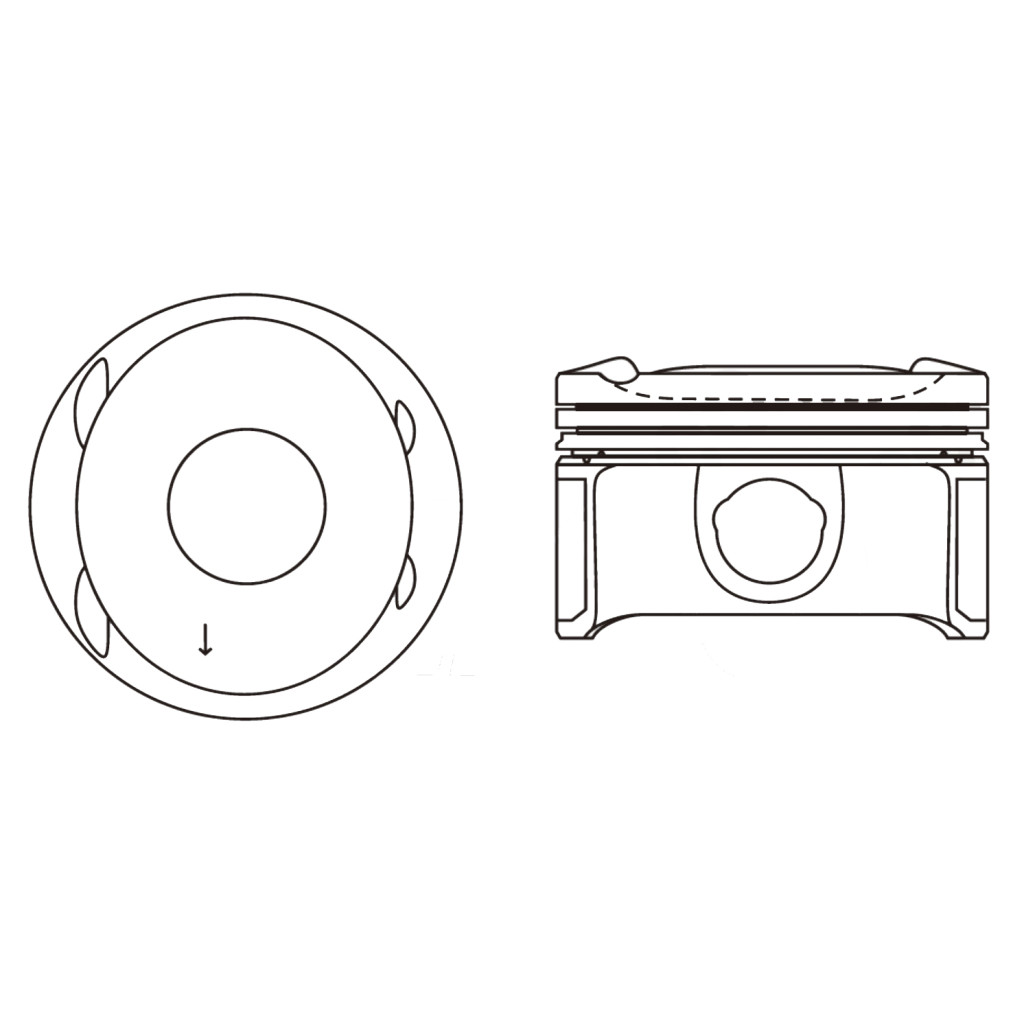 Piston set fits Citroen C-Elysee Peugeot 301 1.2 VTi HMY HMV 1608520180