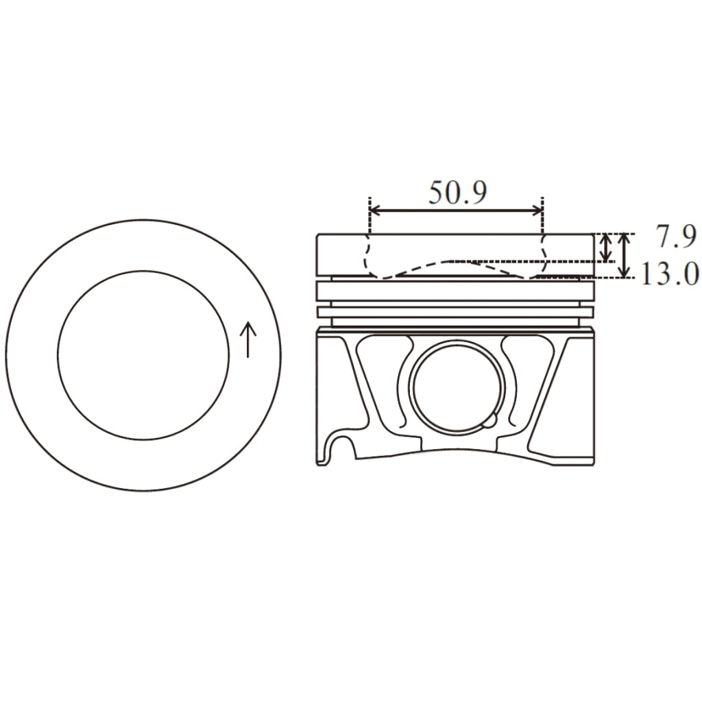Piston set fits VW Audi A3 A4 A5 A6 Q5 Golf Caddy Touran Passat 2.0TDI 16v 2004-