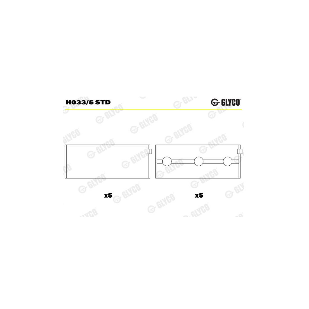 BMW M60B30 M60B40 M62B35 M62B44 M62B46 S62B50 V8 32V main bearing Glyco H033/5