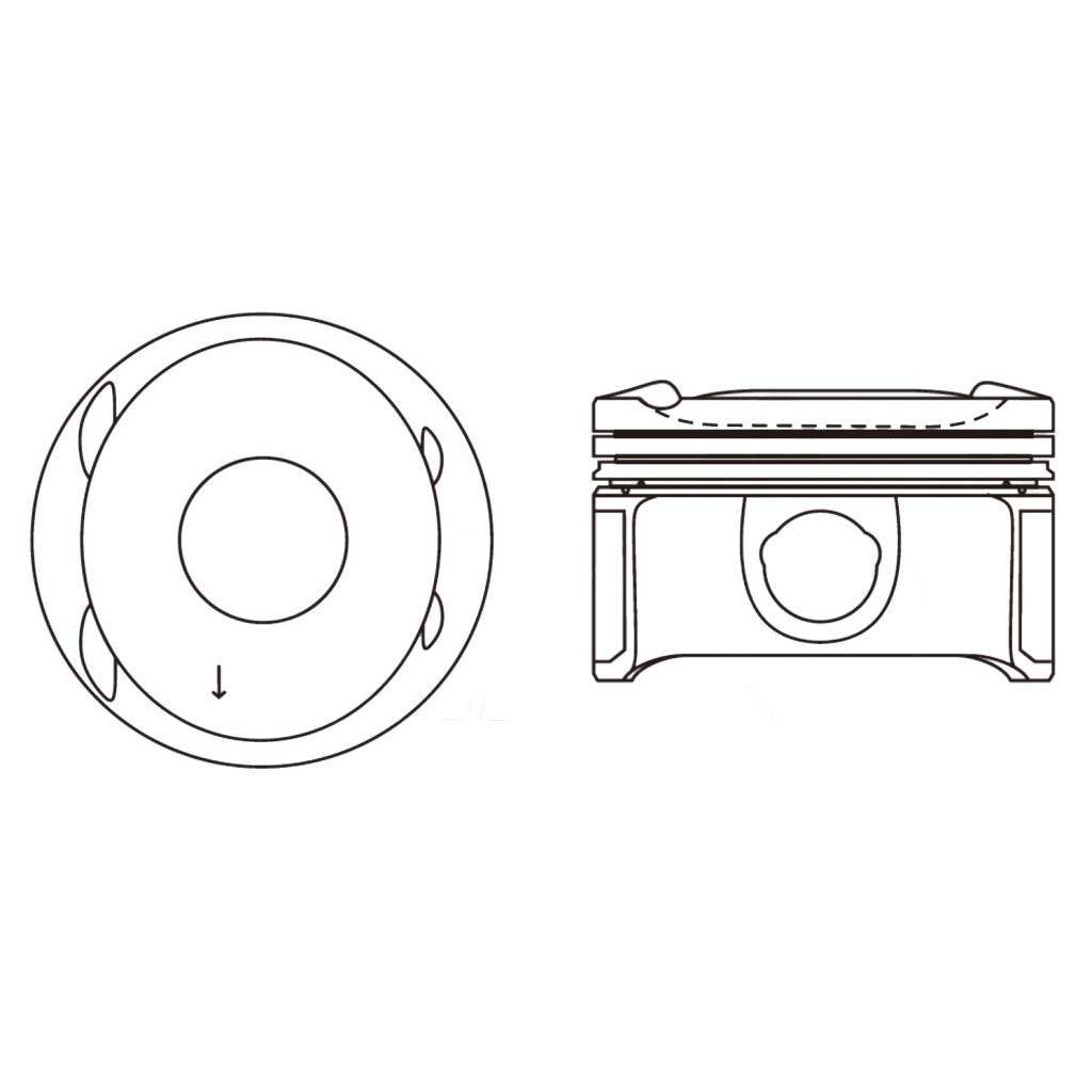 Piston set fits Citroen C-Elysee Peugeot 301 1.2 VTi HMY HMV 1608520180