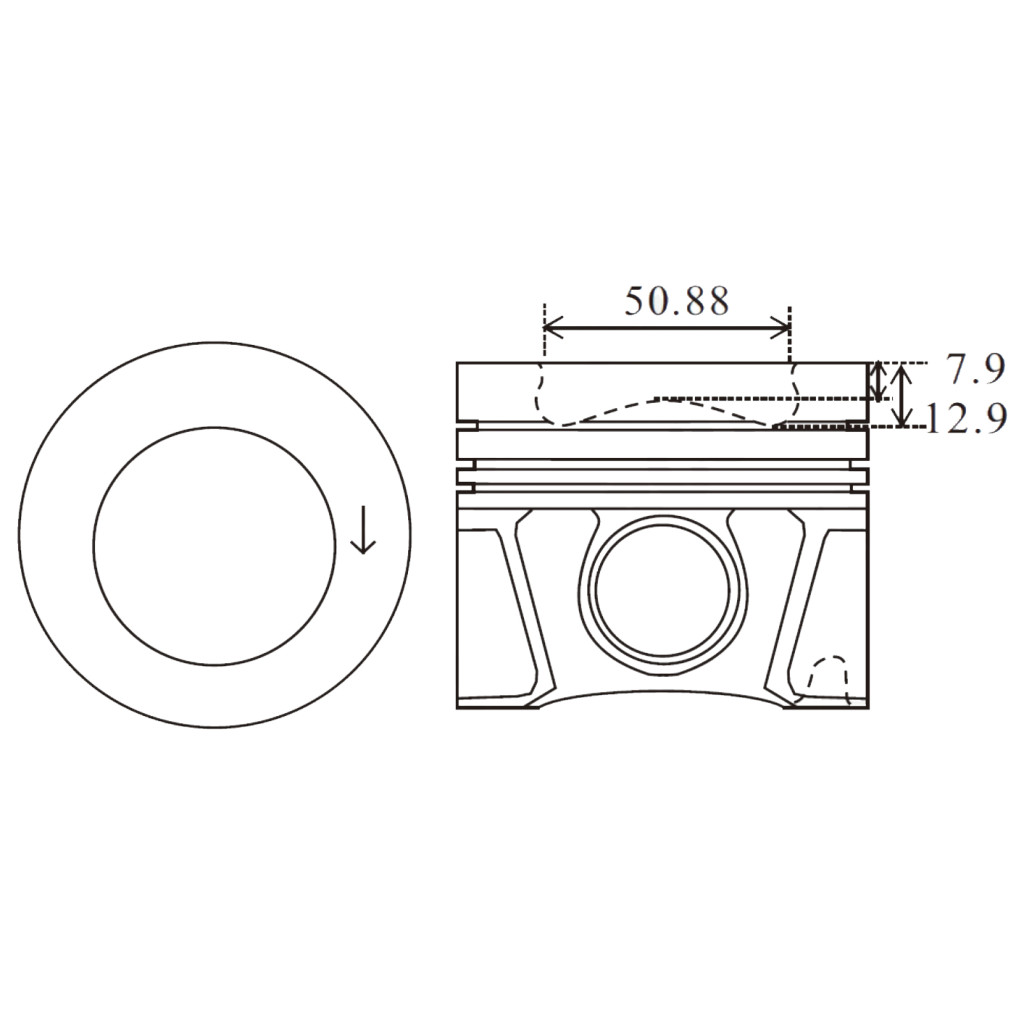 Piston set fits Audi A3 A4 A Q3 Q5 2.0 TDi 2007- CRBC CRLB DEUA