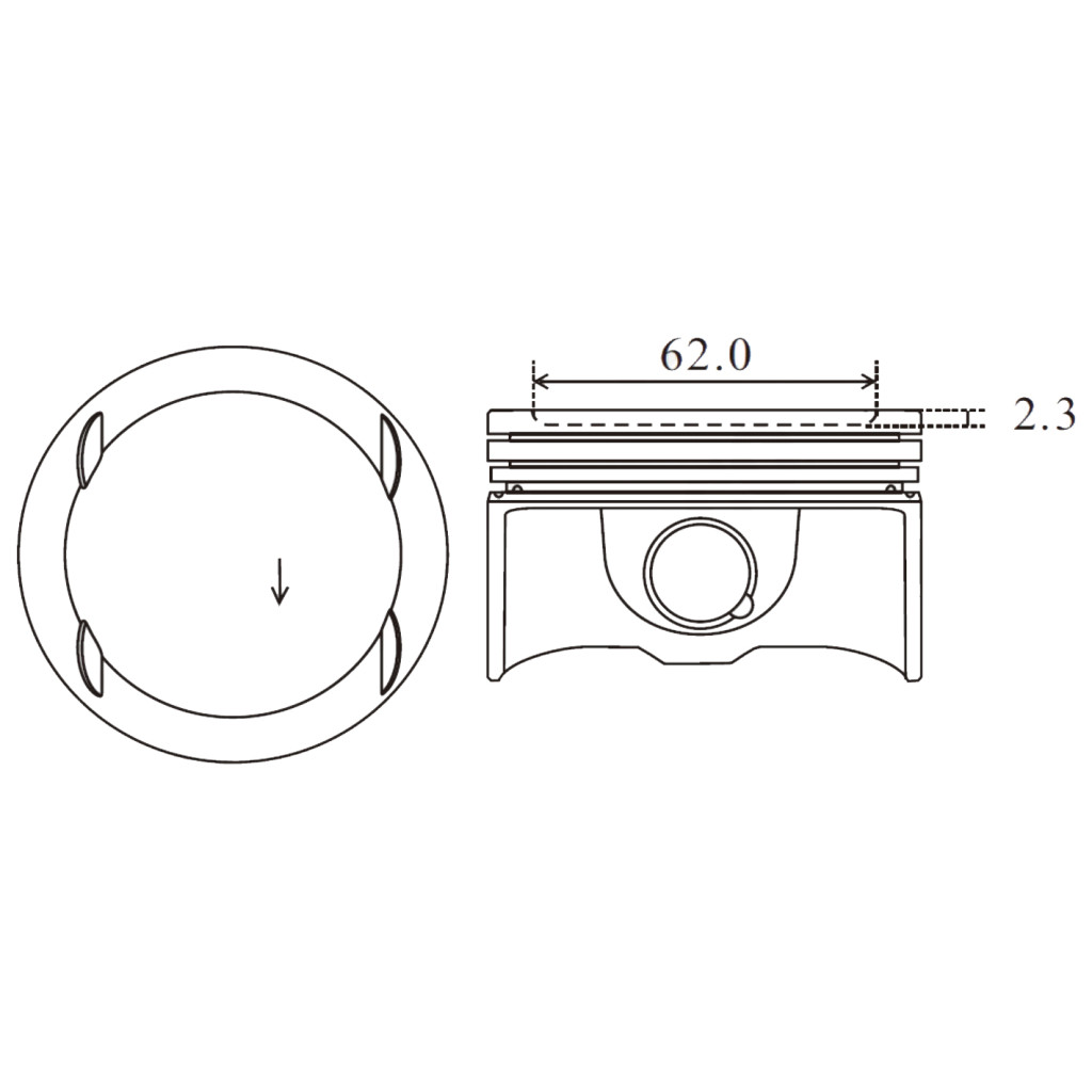 Piston set fits VW Caddy Golf Ibiza Leon Fabia Roomester Octavia 1.4 16v 2006-11