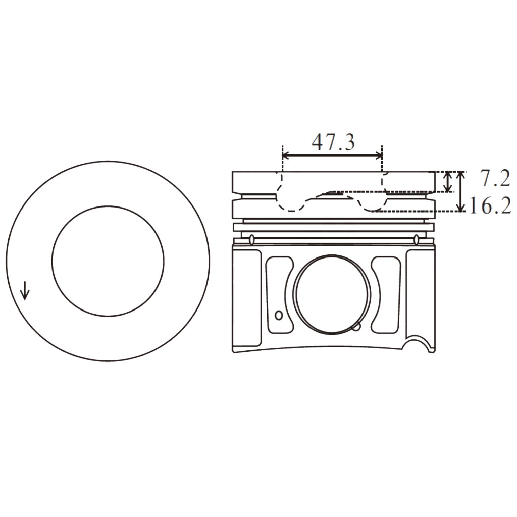 Piston set fits Hyundai Santa Fe Grandeur Sorento Carnival 2.2CRDi D4HB 2009-