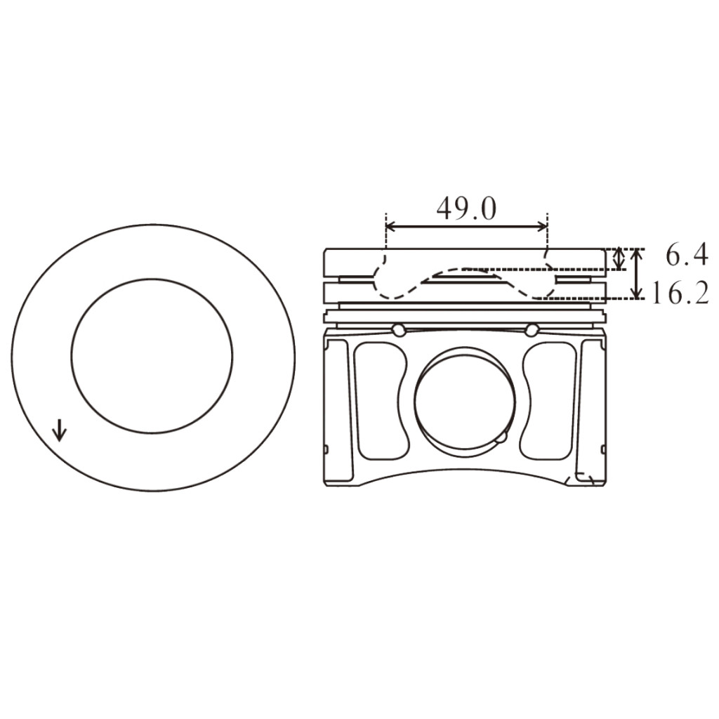 Piston set fits Ford Ranger Transit 2.2TDCi 2011- GBVAJQJ CVF5 P22DTE