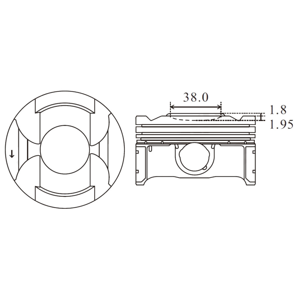 Piston set fits Ford Escape Focus Kuga Puma Fiesta ST 1.5 EcoBoost DRAGON 2017-