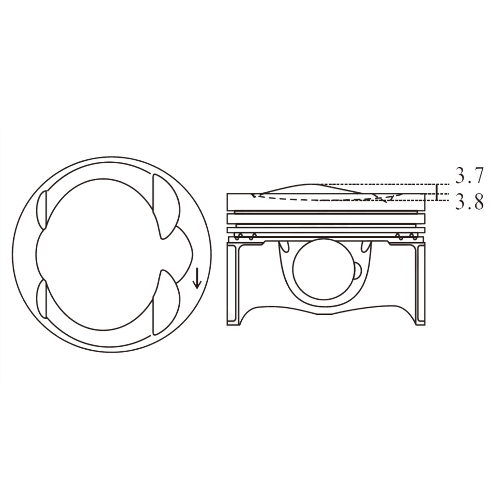 Piston set fits Audi A3 A4 A5 Q2 TT 2.0 35 40 TFSi 2015- CZPB DKZA