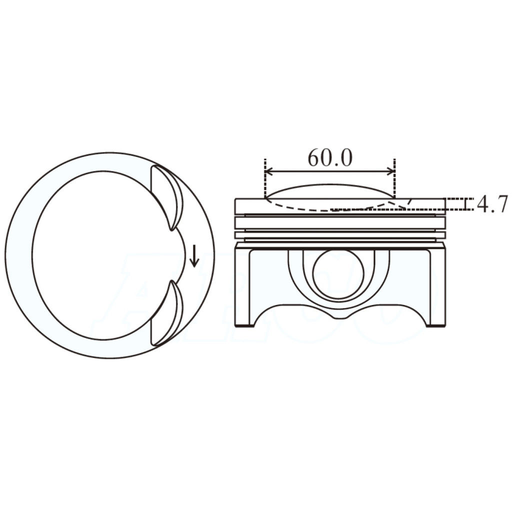 Piston set fits Audi A3 A4 A5 TT Golf Passat 1.8T 2006-17 BZB BYT CABA CABB CABD