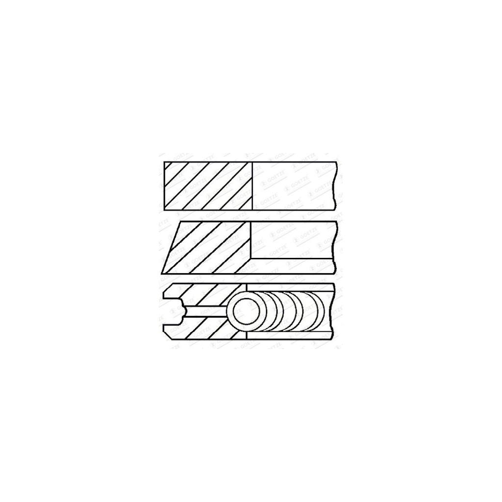 Piston ring set fits Land Rover 3.0 TDV6 30DDTX DT20C AJV6D Gen2