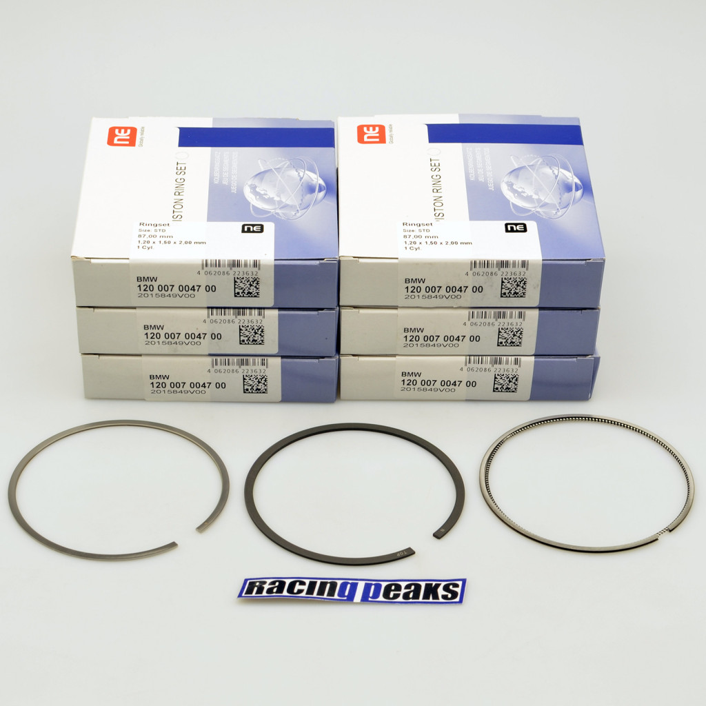 Steel nitrided piston rings x6 fits BMW S54B32 M3 Z3 Z4 S54 3.2L