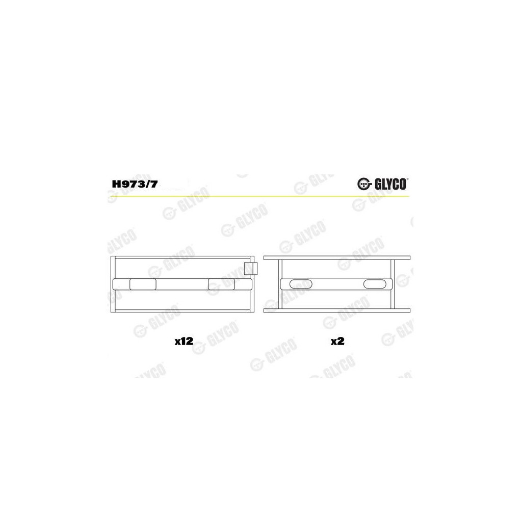BMW M5 M6 S38B38 S38B36 M30 2.5-3.5 1968-1995 main bearings Glyco H973/7