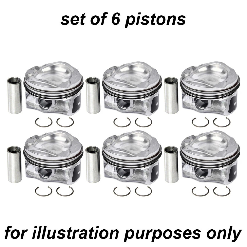 Engine pistons x6 fits Nissan Patrol GR Y60 2.8 TD 1988-1995 RD28T