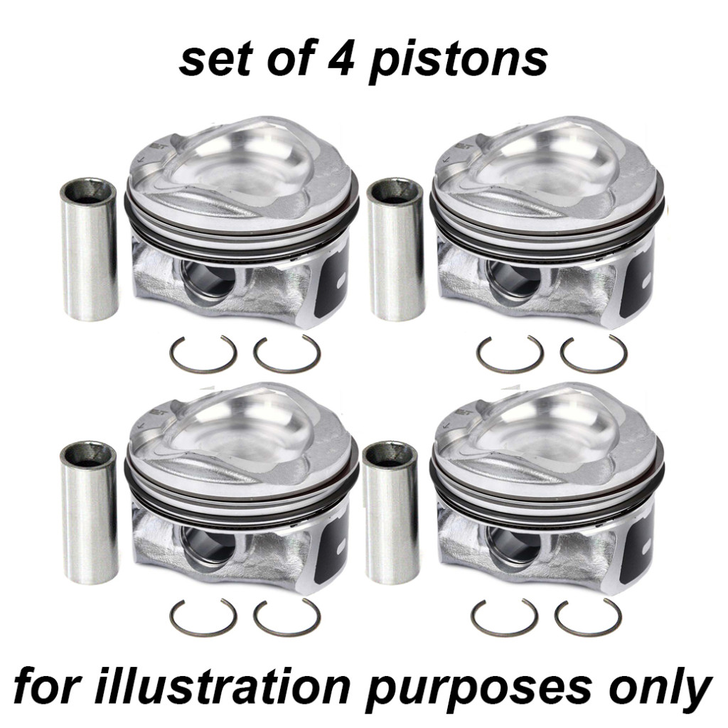 Engine pistons x4 fits Toyota Hilux Hiace Dyna 2.5 D-4D 2001-2015 2KDFTV