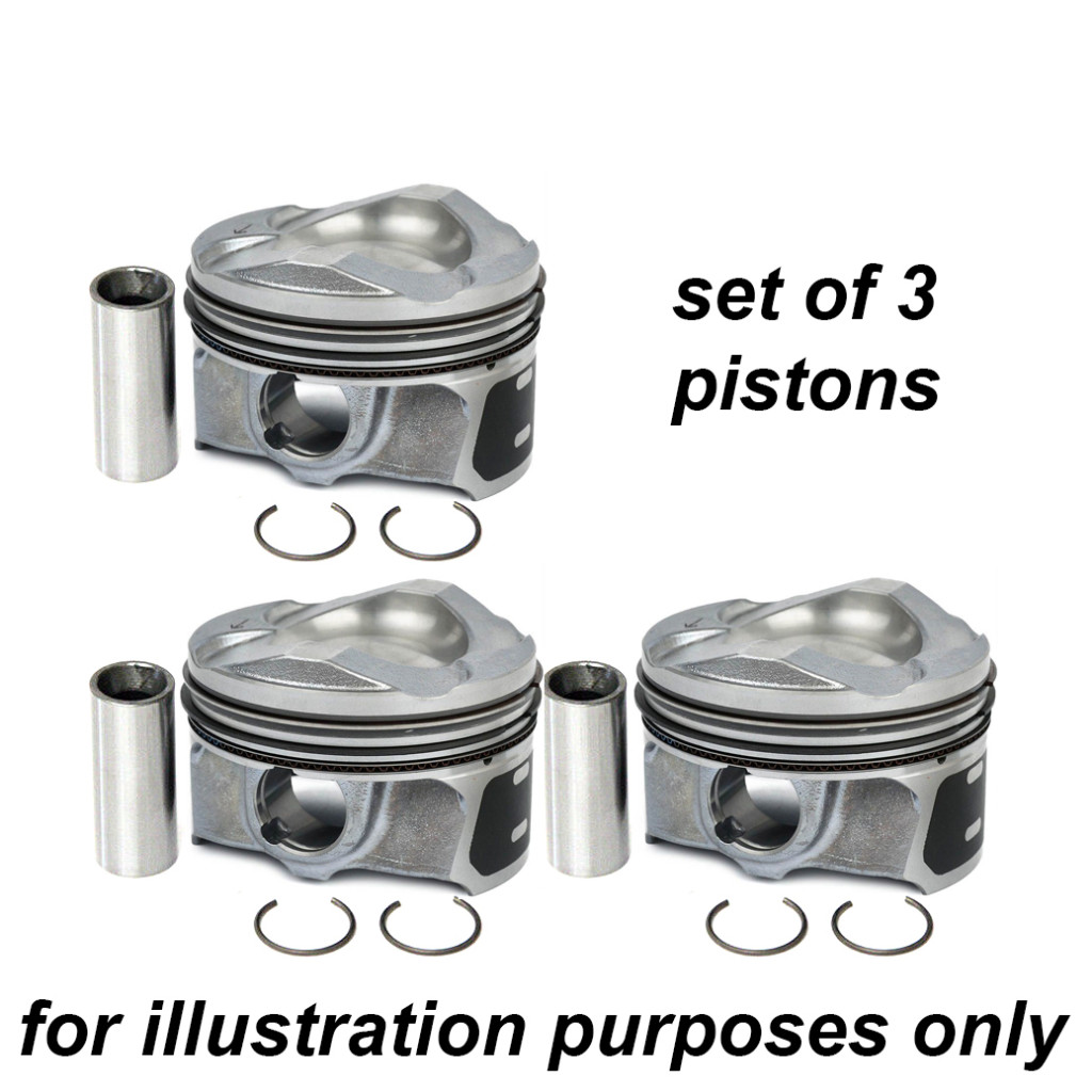 Engine pistons x3 fits Renault Clio Captur Twino Logan Sandero 0.9 TCe 90 2014-