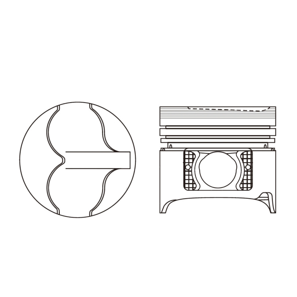 Engine pistons x6 fits Nissan Patrol GR Y60 2.8 TD 1988-1995 RD28T