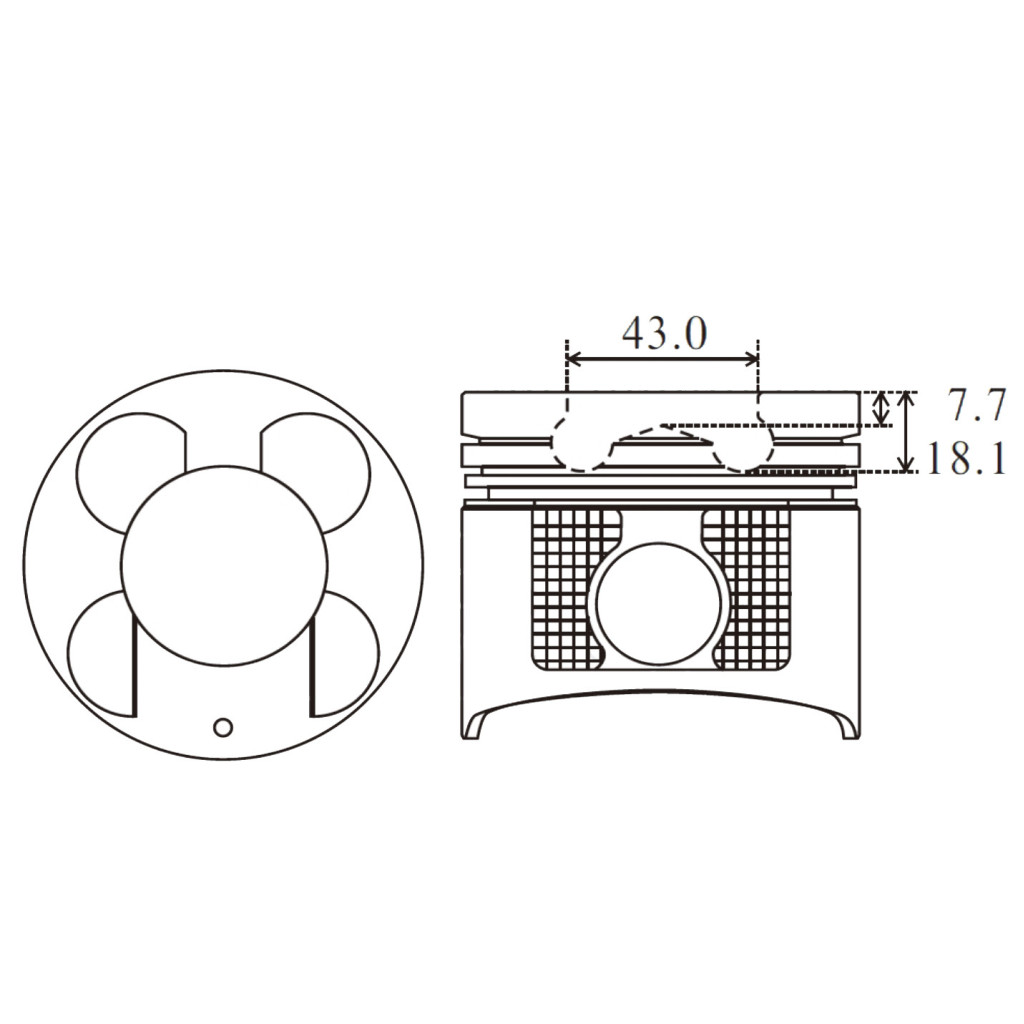 Engine pistons x4 fits Nissan Navara NP300 Frontier 2.5 dCi 2001-2007 YD25DDTi