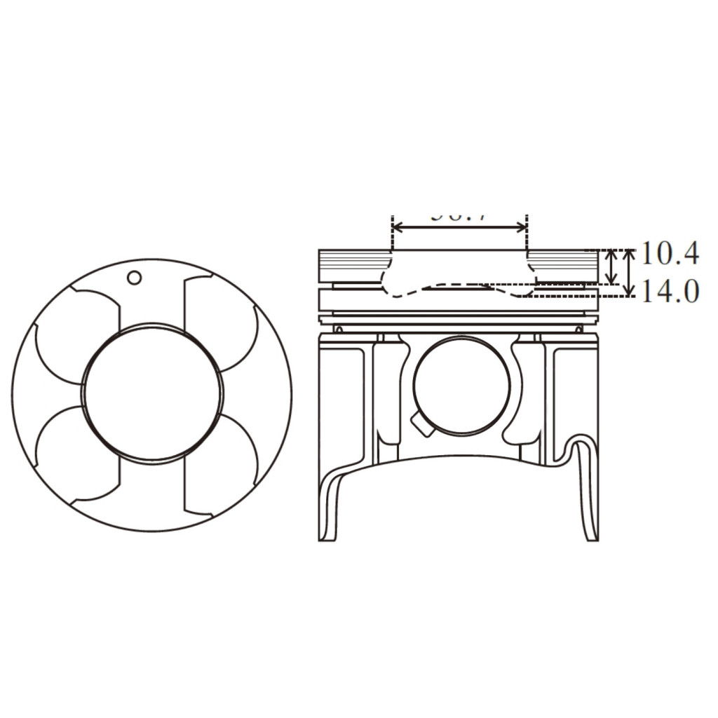 Engine pistons x4 fits Opel Vauxhall Astra Combo Corsa Meriva 1.7 DTI DI 2000-