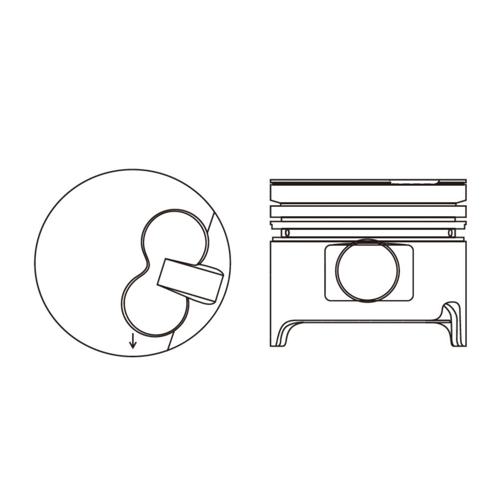 Engine pistons x4 fits Toyota Hilux HiAce Land Cruiser J70 2.4 TD 1990-1998 2LT