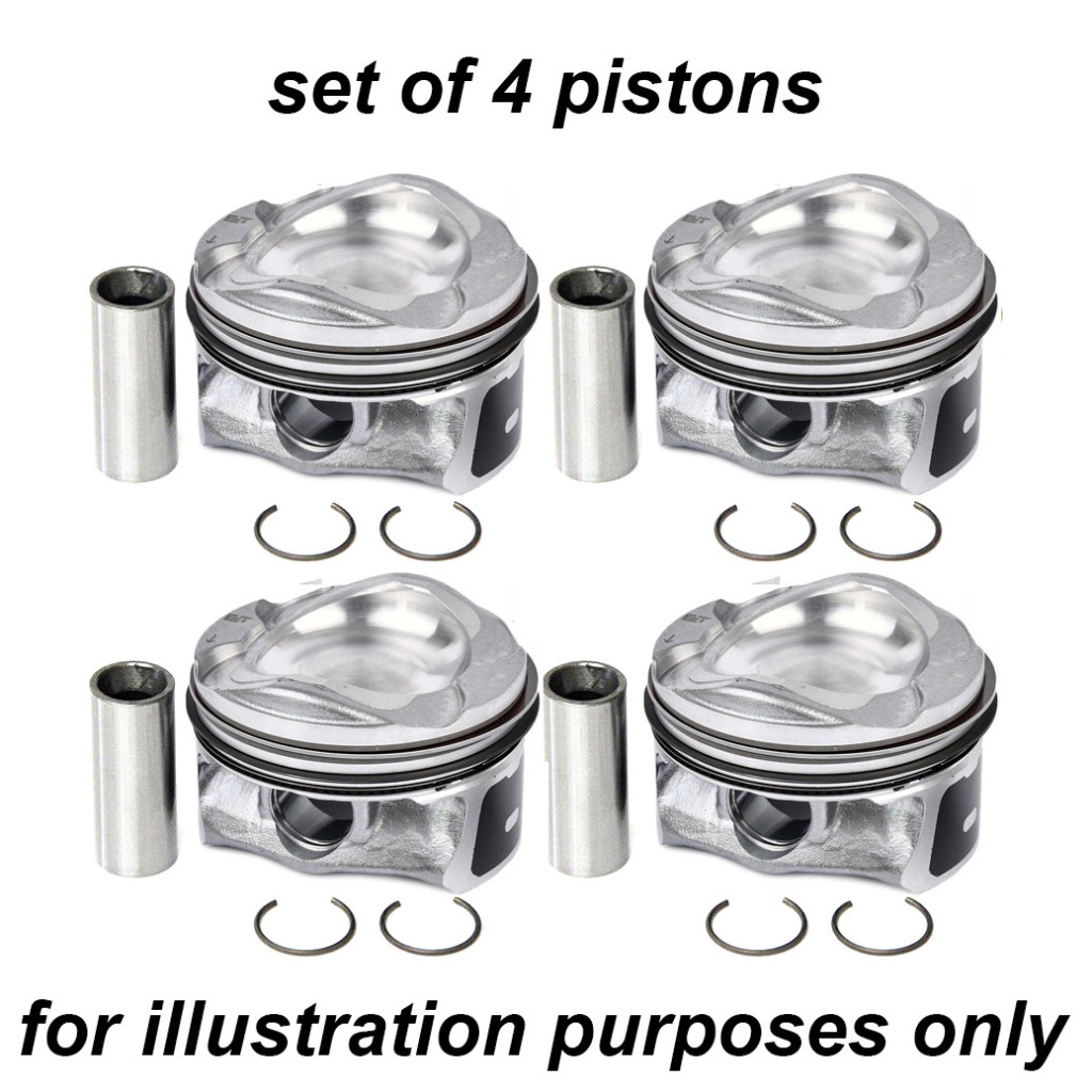 Engine pistons x4 fits Toyota Hilux Hiace Dyna 2.5 D-4D 2001-2015 2KDFTV