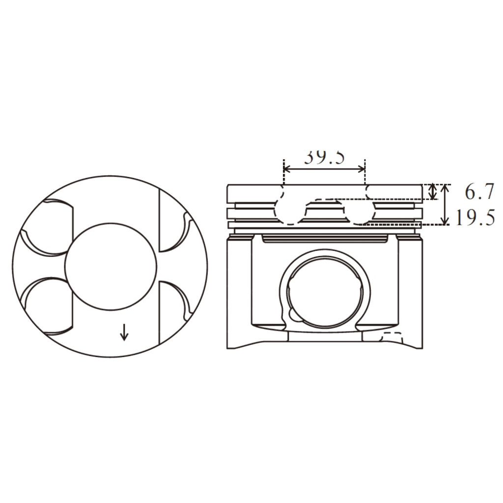 Engine pistons x4 fits Toyota Hilux Hiace Dyna 2.5 D-4D 2001-2015 2KDFTV