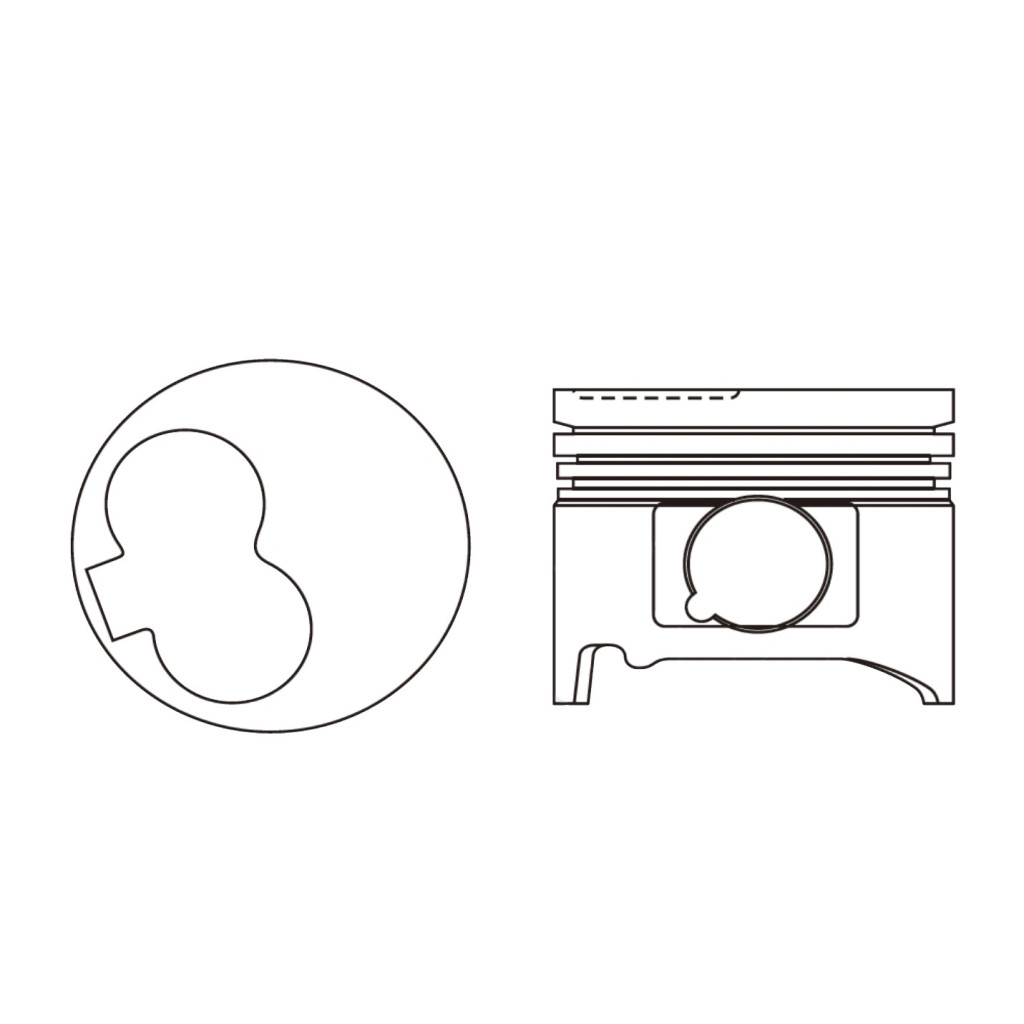 Engine pistons x4 fits Toyota Land Cruiser J90 3.0 TD 1996-2002 1KZTE