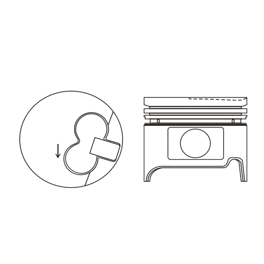 Engine pistons x4 fits Toyota Dyna HiAce Hilux 2.4D 1988-2005 2L