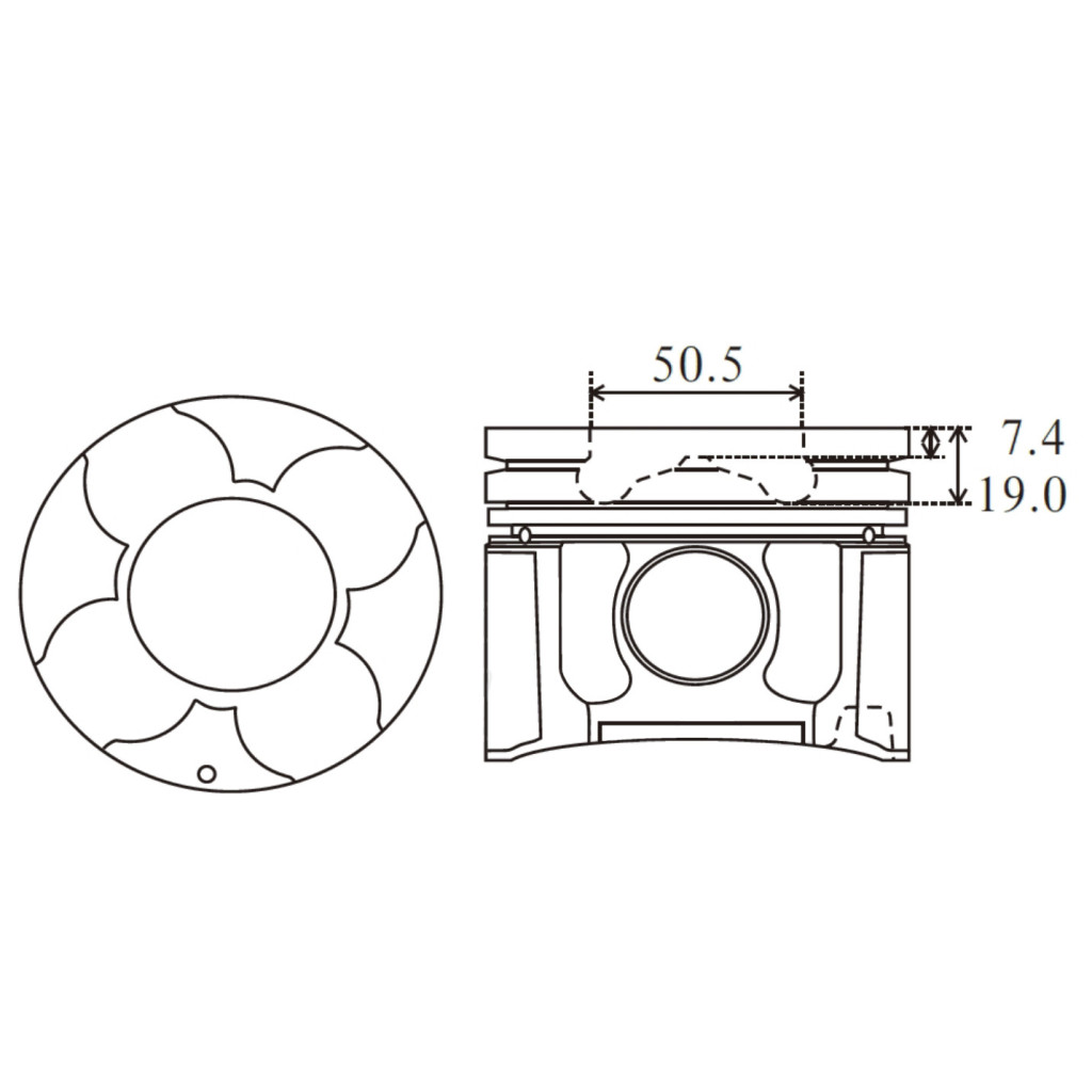 Engine pistons x4 fits Mitsubishi Pajero Motero Sport 3.2 DI-D 2008- 4M41