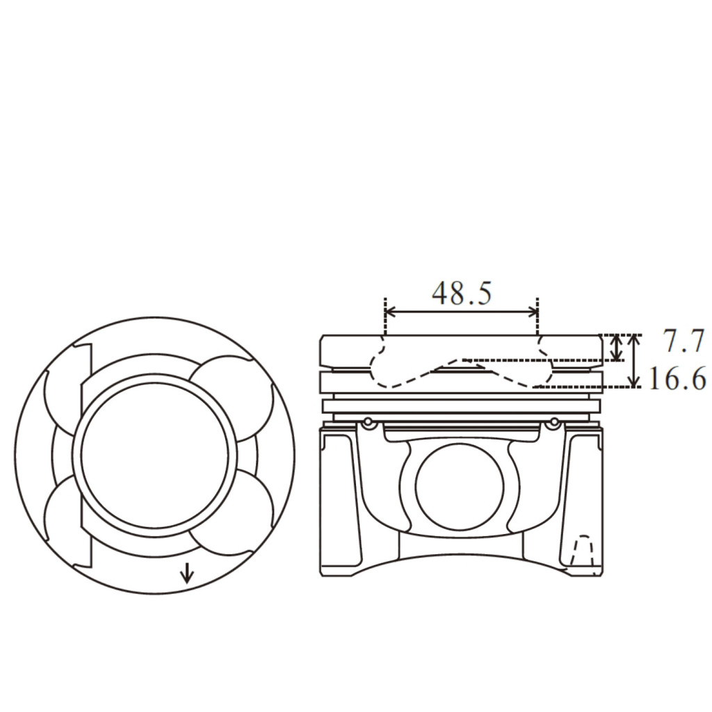 Engine pistons x4 fits Nissan Frontier Navara Pathfinder 2.5 dCi 1998- YD25DDTi