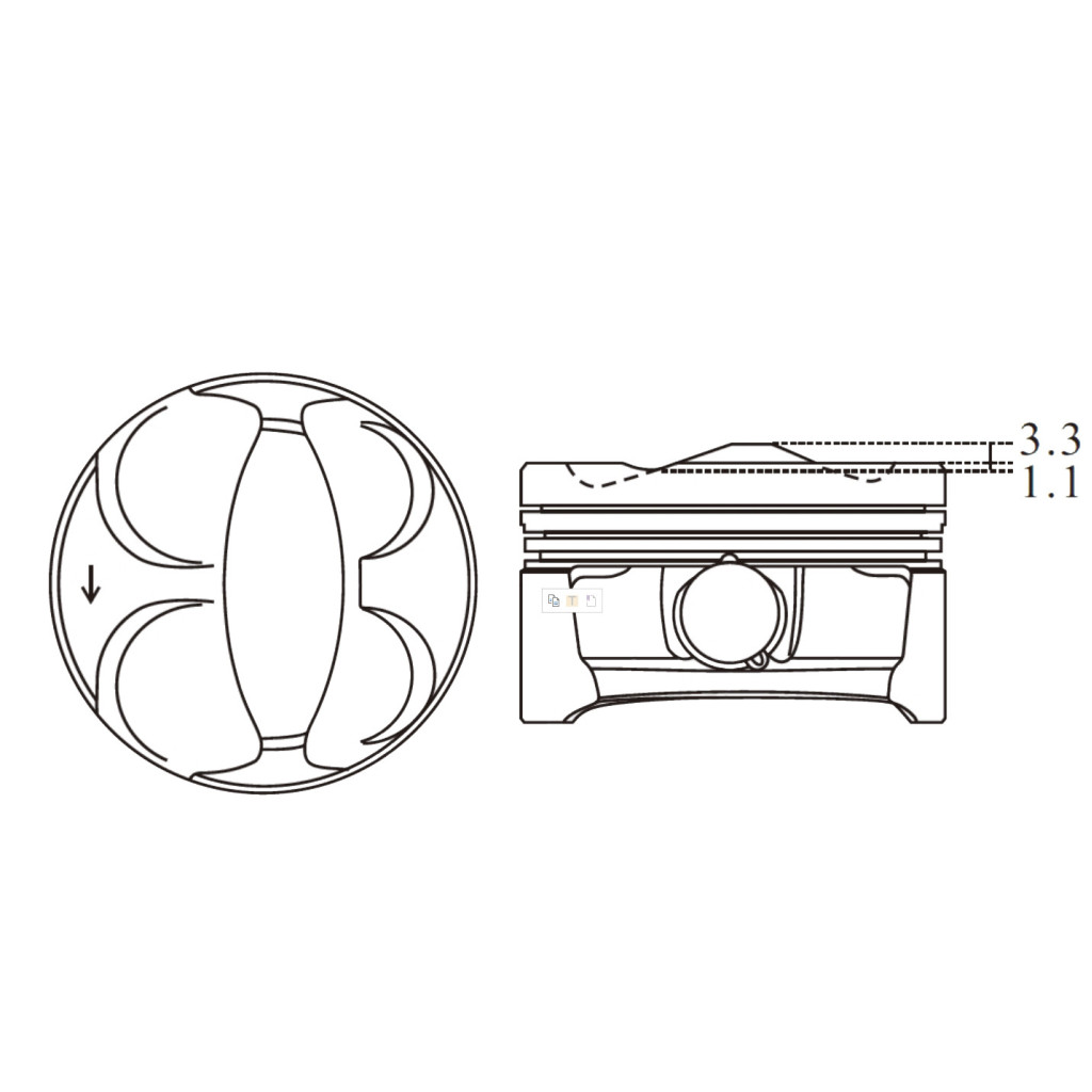 Engine pistons x4 fits Mini One Peugeot 207 308 C3 1.4 2006-14 N12B14A 8FP 8FS