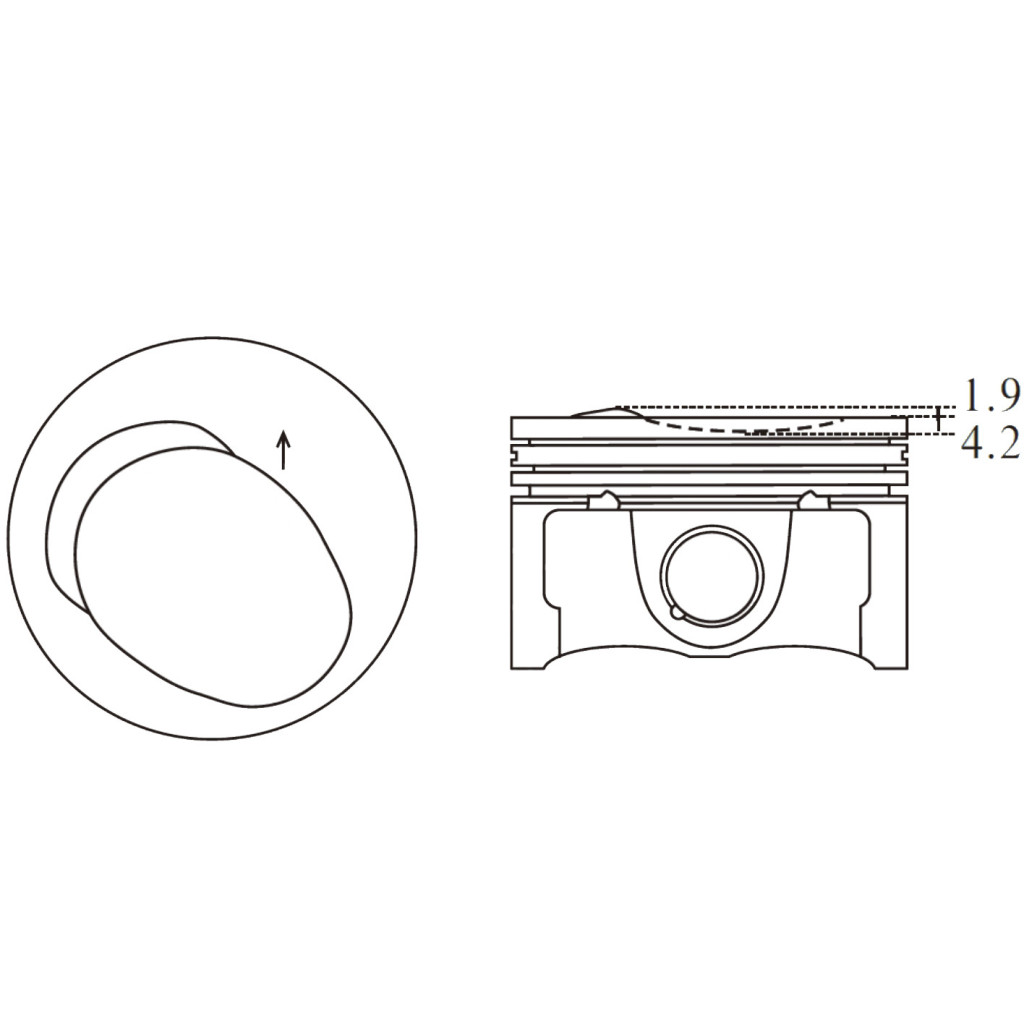 Engine pistons x4 fits VW Audi A1 A3 Golf Jetta Ibiza Fabia 1.2TSi CBZA 2008-