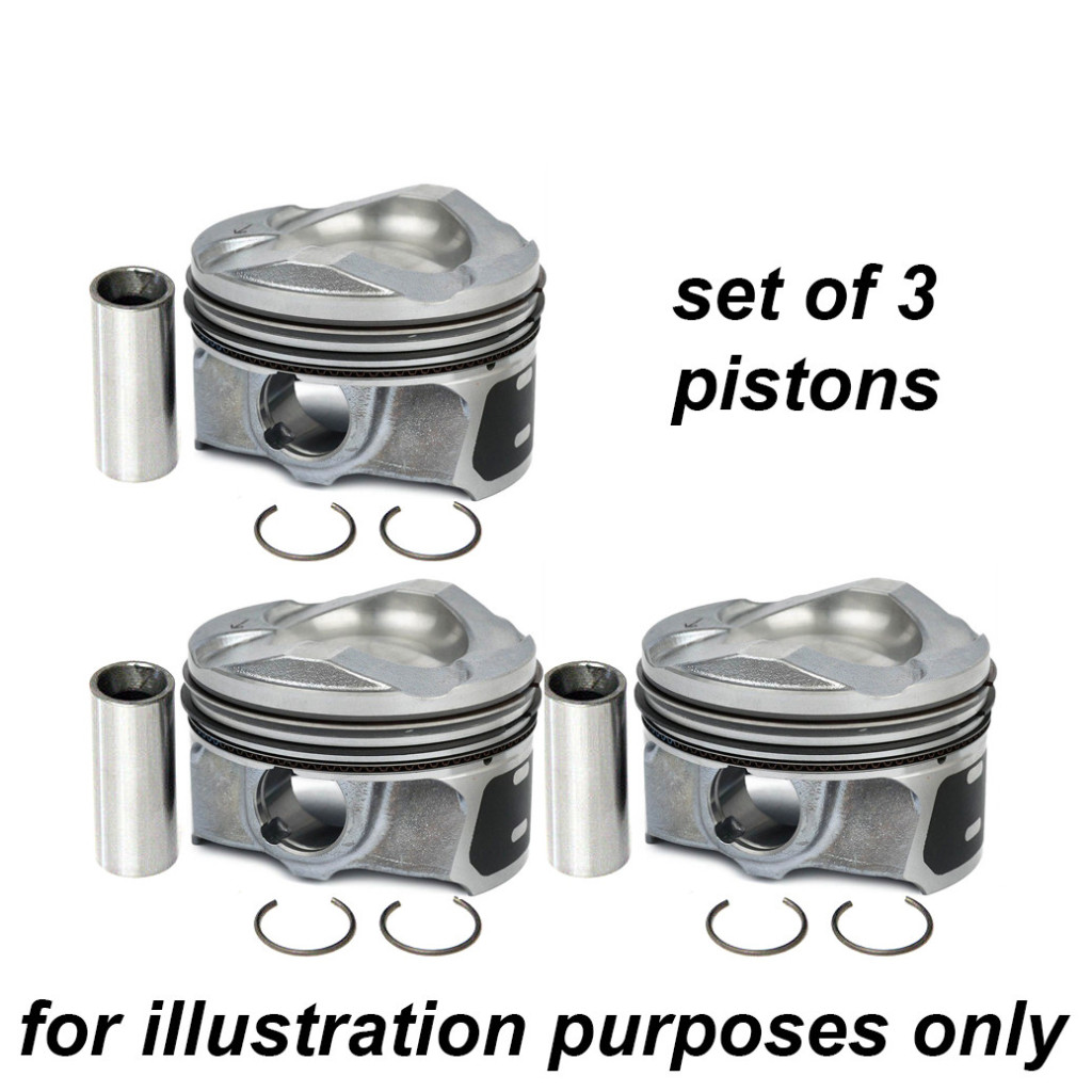 Engine pistons x3 fits Peugeot 208 Citroen C3 1.0 VTi 68 ZMZ EB0 2012-2019