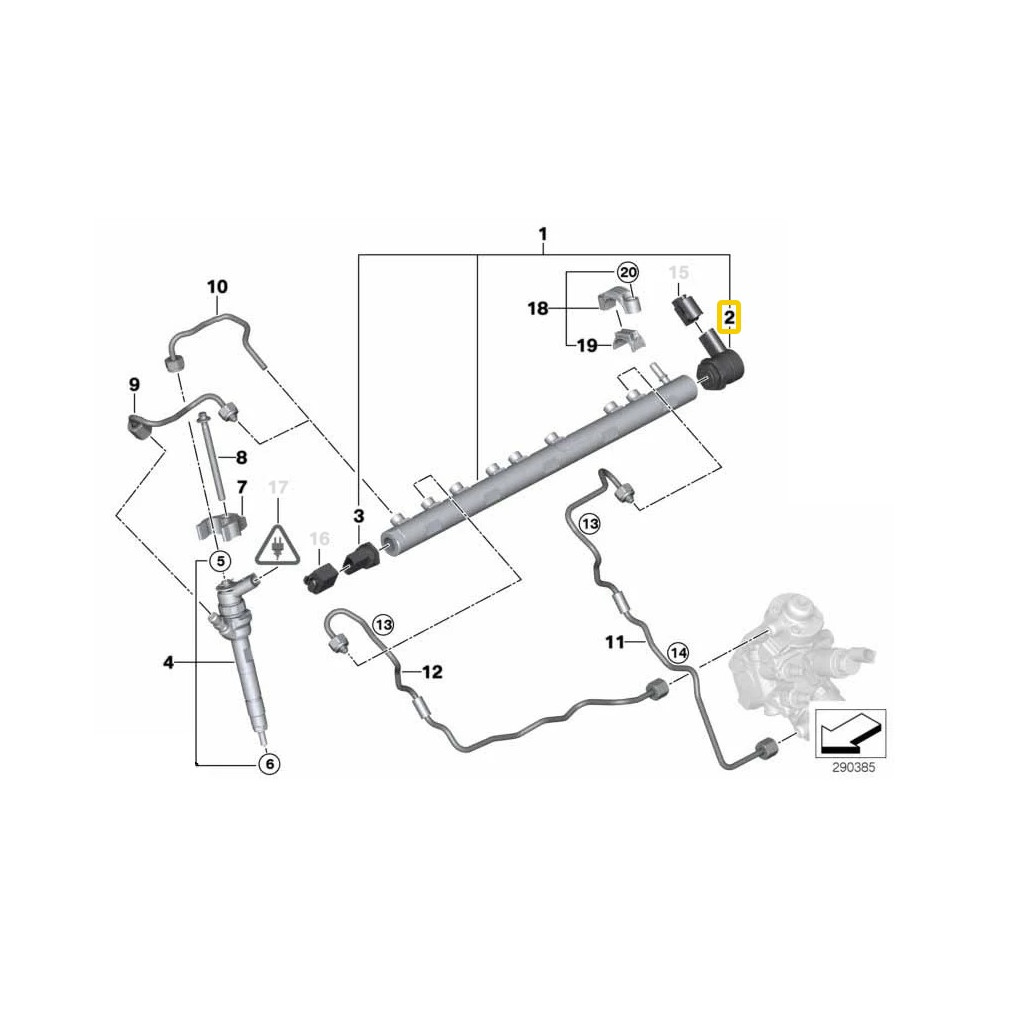 BOSCH 0281006246 fuel pressure control valve fits BMW N57D30C M550d X5 X6 M50d